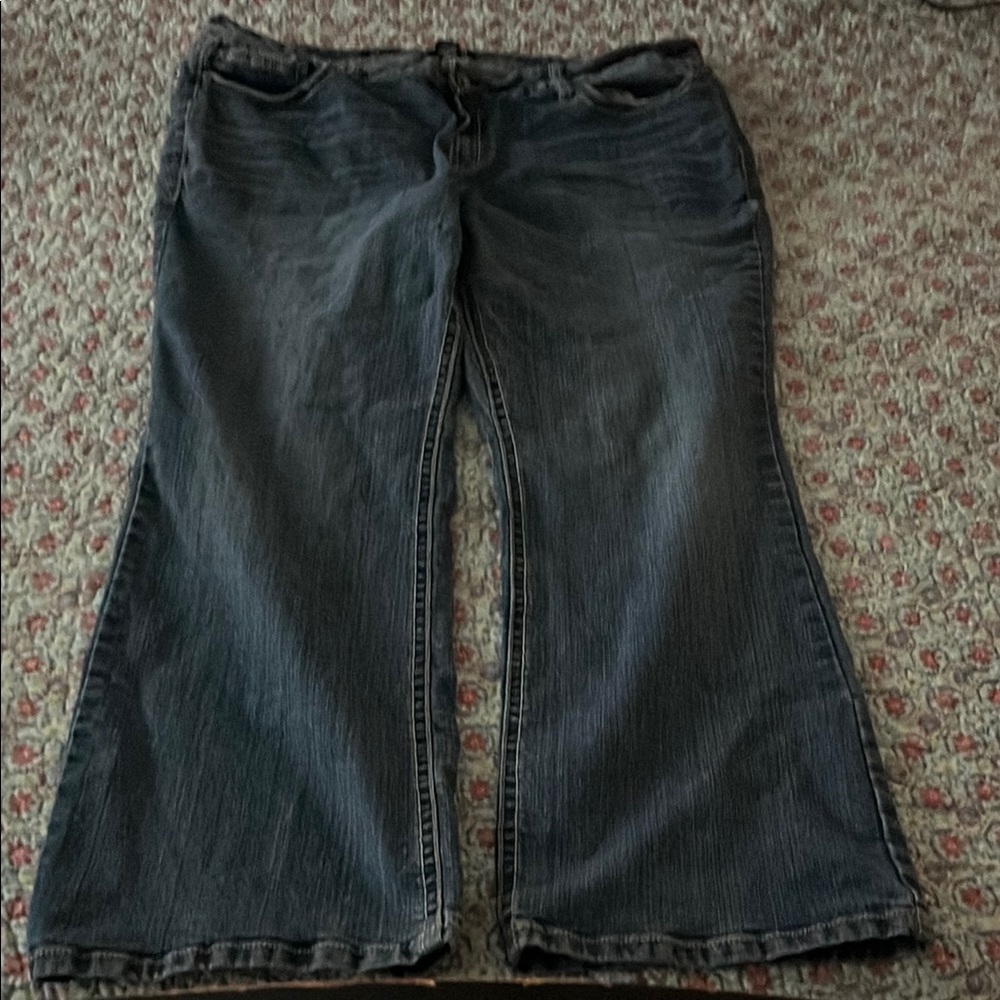 a.n.a Blue Flare Wide Leg Denim